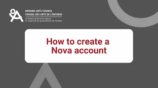 How to create a Nova account