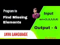 Find missing number in an array By Harsh