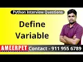 Define Variable in Python Ameerpet Technologies By Srinivas
