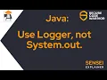 Convert Java System out println to use a Logger - automatically with Sensei