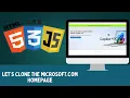 Lagu Cloning the Microsoft Homepage with HTML, CSS \u0026 JavaScript - Full Tutorial