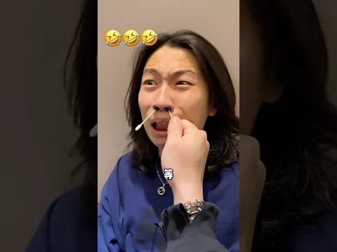 Nose swab prank with friends