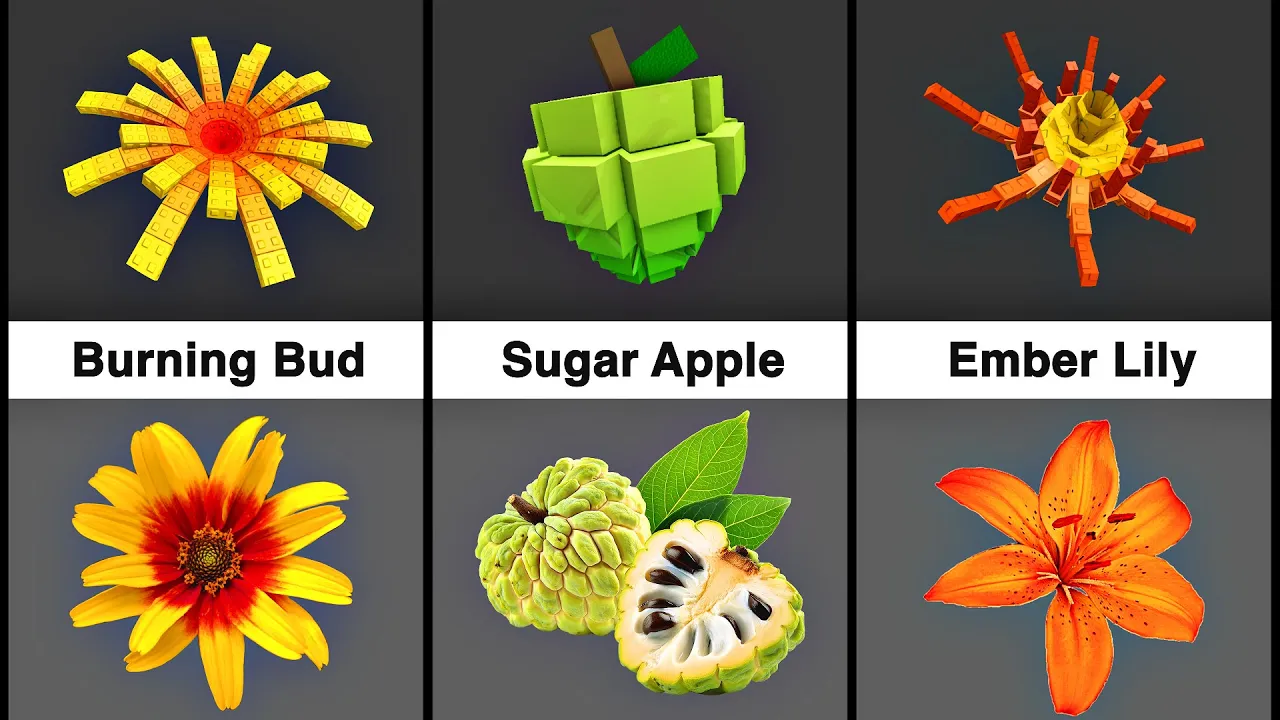 Grow A Garden Roblox Plants VS Real Life