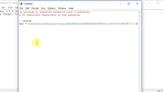 how to write Python program to generate password