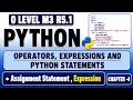 Python Operators Expressions Statements Assignment Operators Chapter 4 Class-1 M3 R5 11