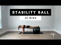 30 Min FULL BODY STABILITY BALL WORKOUT at Home