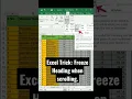 Excel Trick Freeze Heading when scrolling