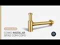 Sifão de Inox com Copo para Banheiro (Gran Preto Fosco) Video do produto Sifão de Inox com Copo para Banheiro (Gran Preto Fosco)