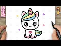 How to Draw a Cute Unicorn Simple Easy for Kids