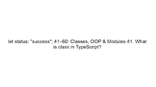 TypeScript Interview Questions and Answers Beginner to Advanced