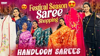Latest Handloom Saree shopping || Festival Special || Unique Saree Collection || Divya Vlogs ❤️