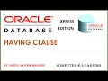 Having Clause Oracle Database XE Tutorial Computer e Learning