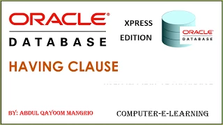 Having Clause Oracle Database XE Tutorial Computer e Learning