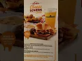 The menu of red Robin s