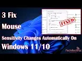 Mouse Sensitivity Changes Automatically on Windows Solution
