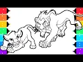 The Lion King Coloring Pages Coloring Simba Fights Scar