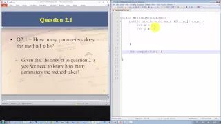 Java Tutorial - How To Write A Method Part I