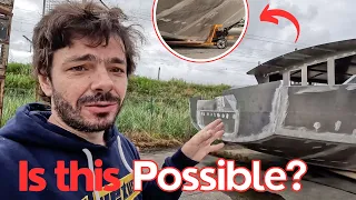 ⛵️ Moving a 43ft Aluminum boat with little wheels!! 🤯 Ep. 362