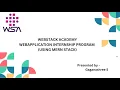 Full Stack Web Development Internship at WebStackAcademy