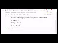 Solving the linear system equations using Gauss-seidel method in python