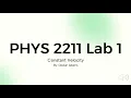 PHYS 2211 Lab 1 Declan Adams