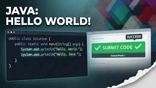 HackerRank Java Challenge Print Hello World in 2 Minutes
