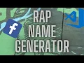 Beginner Python Project Rap-Name Generator