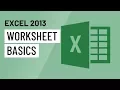 Excel 2013 Worksheet Basics