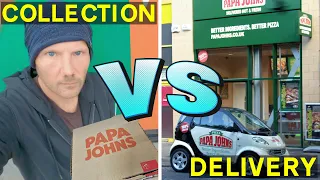 I Raced Papa Johns Pizza Online Delivery Who Is FASTER Collection Vs Delivery