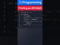 C Program to print an integer