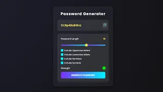 Build a Secure Password Generator HTML CSS JavaScript Project