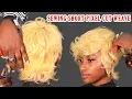 What A Quick Short Pixie Cut Weave Sewing No Bonding Tutorial For Beginners