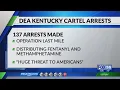 Kentucky DEA makes 137 cartel arrests seizes nearly 2M doses of fentanyl