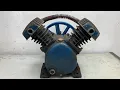 2 Piston 3HP Air Compressor Pump Head Restoration - Restoring Repairing Broken Old Air Compressors