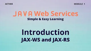 Web Services Introduction Java Web Services Session 1 Aether