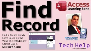 Microsoft Access Search Find a Record on My Form Based on the Value I Selected in my Combo Box