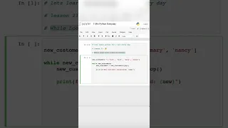 While Loop with lists in python 1 minute python lesson 21