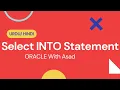SELECT INTO statement in URDU HINDI