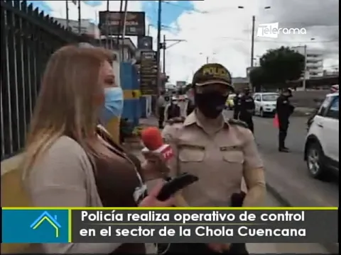 Policía realiza operativo de control en el sector del Terminal Terrestre