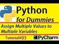 Python tutorial 03 Assign multiple values to multiple variables