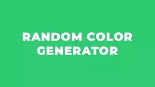 Random Color Generator Using JavaScript