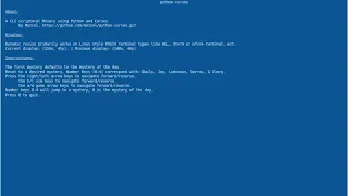 python-curses quick demo