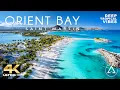 Orient Bay Saint Martin in 4K Aerial Tropical House Ambiance Blue Waters