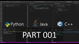 001 Python Java and C Running the Same Program Hello World at the Same Time