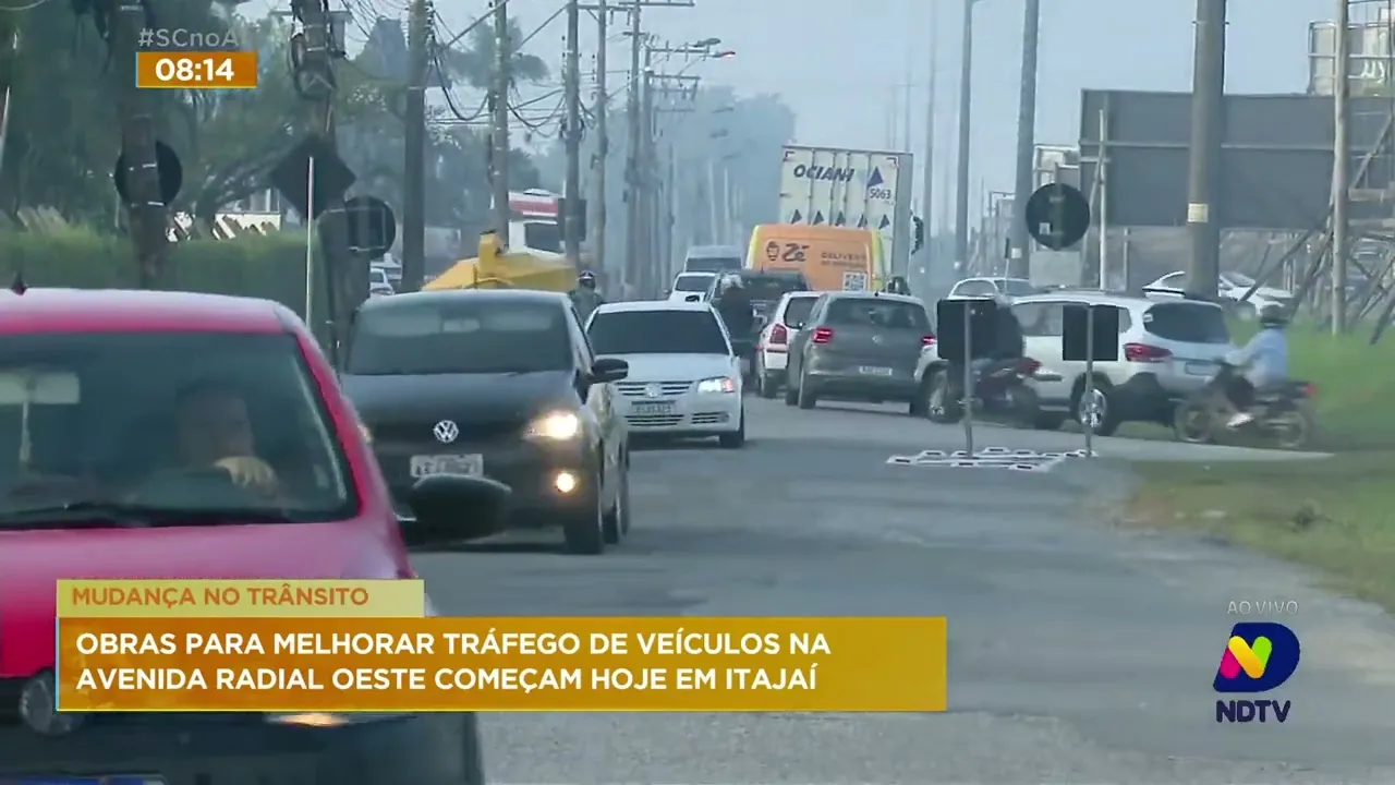 Trânsito na avenida radial oeste, em Itajaí, deve sofrer alterações a partir desta terça-feira