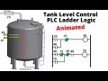 Tank Level Control with PLC ladder Logic Animated PLC Programming tutorials for beginners