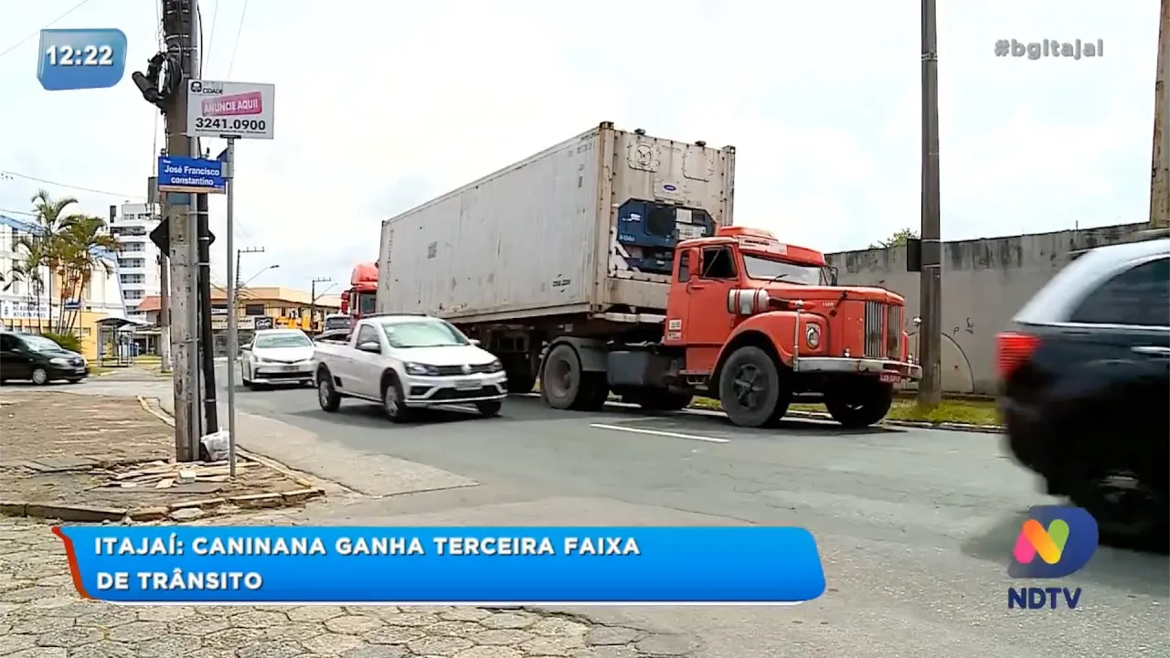 Itajaí: Caninana ganha terceira faixa de trânsito