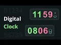 Digital Clock with HTML CSS Vanilla Javascript