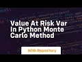 value at risk var in python monte carlo method