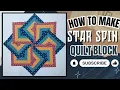 How To Make Star Spin Quilt Block Cushion Cover Design